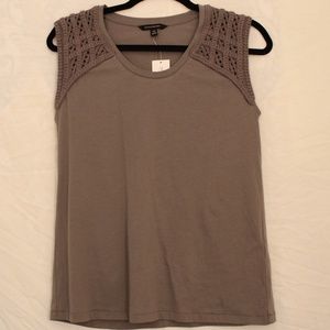NWT Banana Republic Grey Braided Sleeveless Top XS
